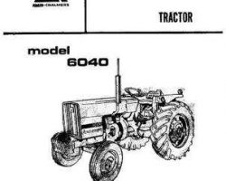 Allis Chalmers 79003866 Parts Book - 6040 Tractor