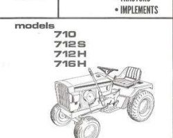Allis Chalmers 79003868 Parts Book - 710 / 712S / 712H / 716H Lawn Tractor (& attachments)