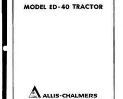 Allis Chalmers 79004710 Parts Book - ED 40 Tractor