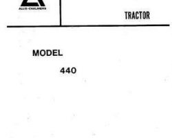 Allis Chalmers 79005017 Parts Book - 440 Tractor