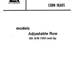 Gleaner 79005558 Parts Book - Adjustable Corn Head (2 row 38"" thru 8 row 30"", sn 7001-10000)