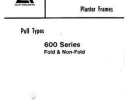 Allis Chalmers 79005784 Parts Book - 600 Series Planter (fold & non-fold frame)