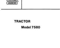 Allis Chalmers 79005865 Parts Book - 7580 Tractor
