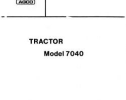 Allis Chalmers 79006407 Parts Book - 7040 Tractor