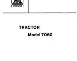 Allis Chalmers 79006523 Parts Book - 7060 Tractor