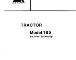 Allis Chalmers 79006528 Parts Book - 185 Tractor (eff sn 12801)