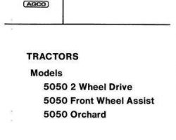 Allis Chalmers 79006535 Parts Book - 5050 Tractor