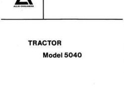 Allis Chalmers 79006636 Parts Book - 5040 Tractor (all)