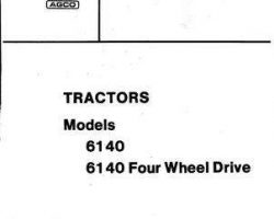 Allis Chalmers 79006646 Parts Book - 6140 Tractor