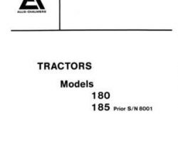 Allis Chalmers 79006850 Parts Book - 180 / 185 Tractor (prior sn 12800)