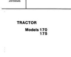 Allis Chalmers 79007024 Parts Book - 170 / 175 Tractor