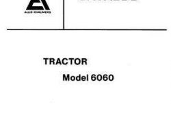 Allis Chalmers 79007388 Parts Book - 6060 Tractor