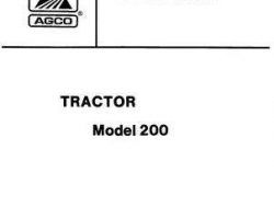 Allis Chalmers 79007389 Parts Book - 200 Tractor