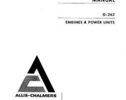 AGCO Allis 79007429 Operator Manual - G262 Engine (6 cyl. gasoline & natural gas)