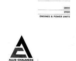 AGCO Allis 79007433 Operator Manual - 2800 / 2900 Engine (industrial)