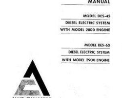 AGCO Allis 79007436 Operator Manual - 2800 / 2900 Engine (w DES 45 / 60)