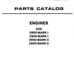 AGCO Allis 79007593 Parts Book - 2800 / 2900 / 649 Engine (Mark 1 & 2)