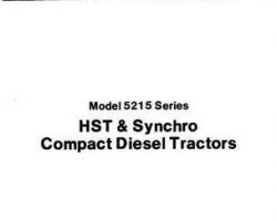 Allis Chalmers 79010065 Service Manual - 5215 Compact Tractor (cover & intro section)