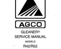 Gleaner 79016135 Service Manual - R42 / R52 Combine (packet)