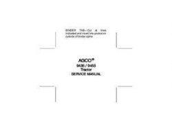 AGCO Allis 79016312B Service Manual - 9435 / 9455 Tractor (assembly)
