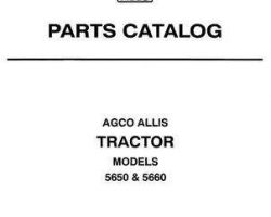 AGCO Allis 79016724 Parts Book - 5650 / 5660 Tractor