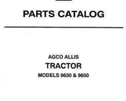 AGCO Allis 79016748 Parts Book - 9630 / 9650 Tractor