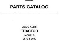 AGCO Allis 79016819 Parts Book - 9670 / 9690 Tractor