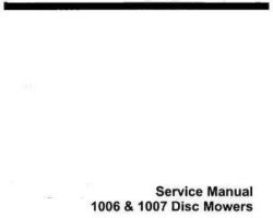 Hesston 79016828 Service Manual - 1006 / 1007 Disc Mower