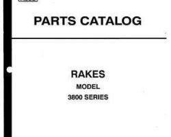 Hesston 79016866 Parts Book - 3820 / 3830 / 3831 Hay Rake