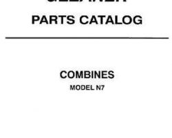 Gleaner 79017092 Parts Book - N7 Combine (eff sn 1201-5501)