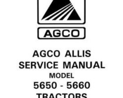 AGCO Allis 79017097 Shop Service Repair Manual - 5650 / 5660 Tractor