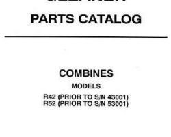 Gleaner 79017114 Parts Book - R42 (prior sn 43001) / R52 (prior sn 53001) Combine