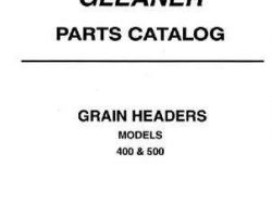 Gleaner 79017219 Parts Book - 400 Rigid / 500 Flex Grain Header (eff sn 40001)