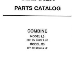 Gleaner 79017283 Parts Book - L3 (eff sn 28001) / M3 (eff sn 25901) Combine