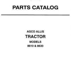 AGCO Allis 79017321 Parts Book - 8610 / 8630 Tractor