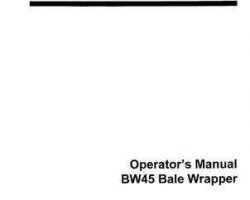 Hesston 79017324 Operator Manual - BW45 Bale Wrapper (Mini Wrap) (1996)