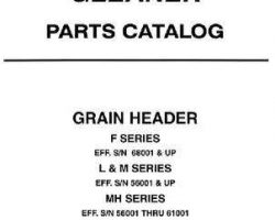 Gleaner 79017325 Parts Book - F / L / M / MH / N / R Grain Header (1984-89 1/2)