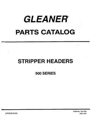 Gleaner 79017383 Parts Book - 925 / 900 Series Stripper Header (prior sn 45101)