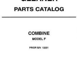 Gleaner 79017411 Parts Book - F Combine (prior sn 12201)
