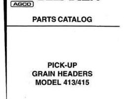 Gleaner 79017485 Parts Book - 413 / 415 Pickup Header (eff sn 25101)