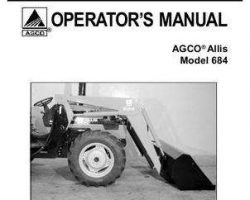 AGCO Allis 79017756A Operator Manual - 684 Loader