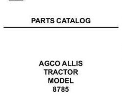AGCO Allis 79017789 Parts Book - 8785 Tractor (Valmet, prior sn J117019)