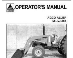 AGCO Allis 79017914 Operator Manual - 682 Loader