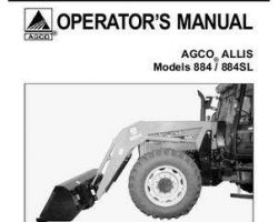 AGCO Allis 79017925 Operator Manual - 884 Loader