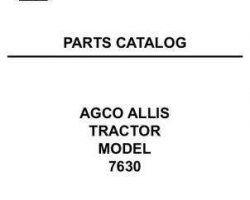 AGCO Allis 79018518 Parts Book - 7630 Tractor