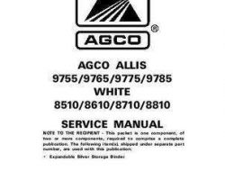 AGCO Allis 79018647 Service Manual - 9755 to 9785 / 8510 to 8810 Tractor (packet)