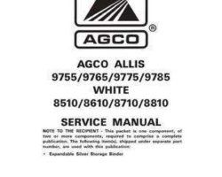 AGCO Allis 79018655B Service Manual - 9755 to 9785 / 8510 to 8810 Tractors (assembly)