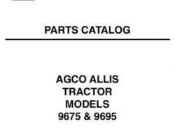 AGCO Allis 79018741 Parts Book - 9675 / 9695 Tractor