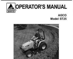 AGCO 79019033B Operator Manual - ST25 Compact Tractor