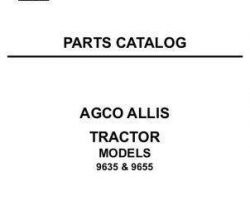 AGCO Allis 79019078 Parts Book - 9635 / 9655 Tractor